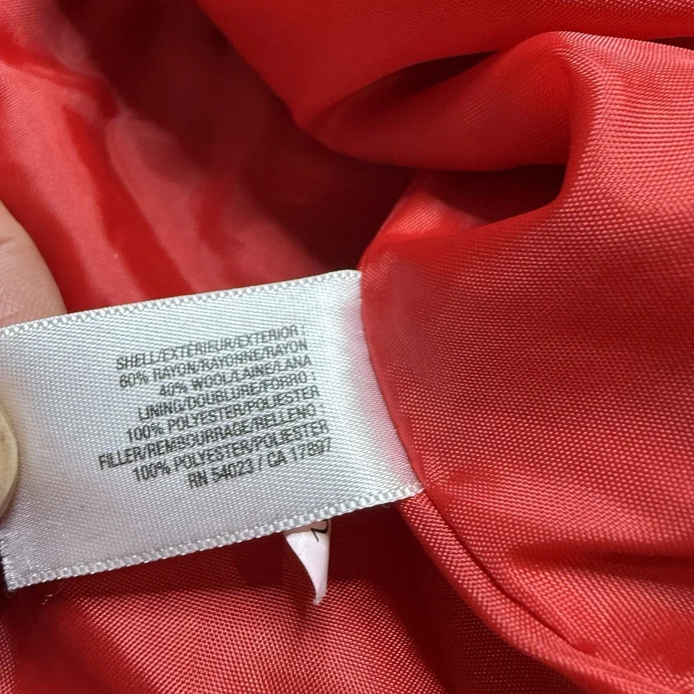 Old Navy Red Toddler Pea Coat with hood‎ 5T